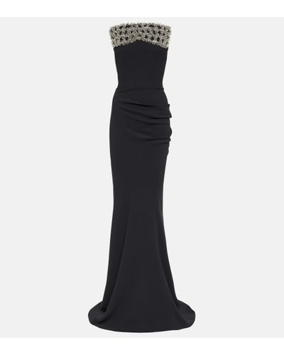 Maticevski Justice Beaded Strapless Gown - Black