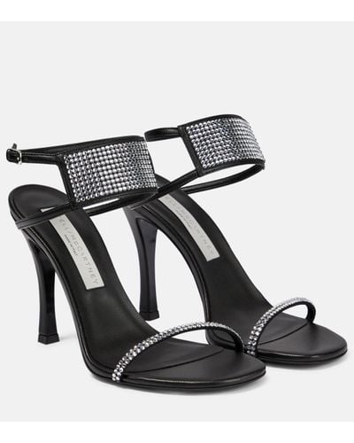 Stella McCartney Stella 100 Crystal-embellished Sandals - Black