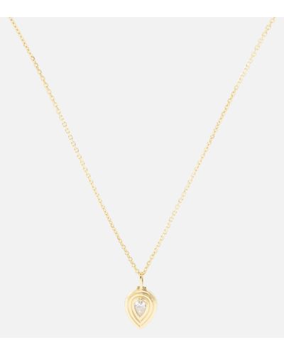 Anita Ko Loulou Locket 18kt Gold Necklace With Diamond - White