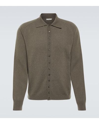 The Row Sinclair Cashmere Cardigan - Green