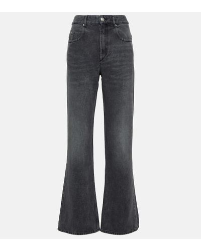 Isabel Marant Jeans rectos Belvira de tiro medio - Azul