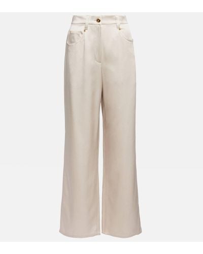 Brunello Cucinelli Wide-leg Trousers - Natural