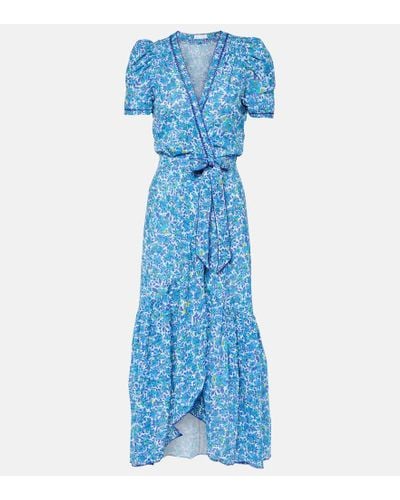Poupette Baba Floral Cotton Maxi Dress - Blue