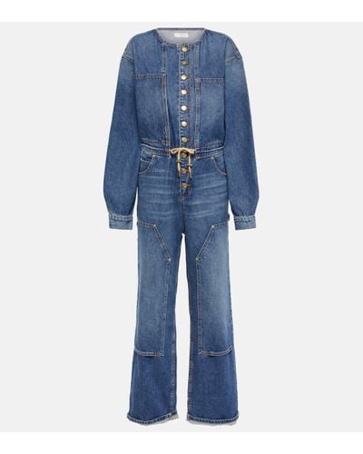 Ulla Johnson Combi-pantalon ample Stevie en jean - Bleu