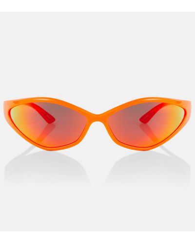 Balenciaga Lunettes de soleil 90s Oval - Orange