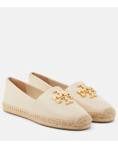 Tory Burch Alpargatas Eleanor de piel con logo - Neutro