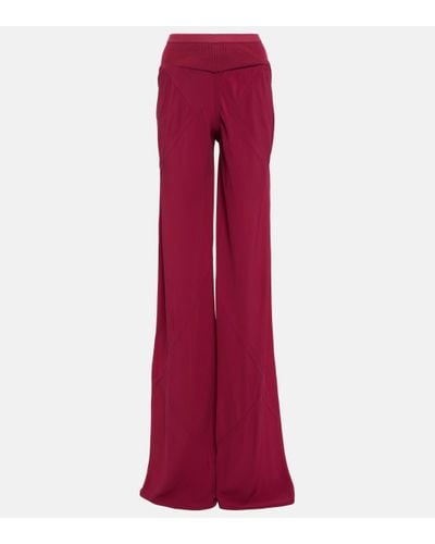 Rick Owens Bias Oversized Wide-leg Trousers - Red