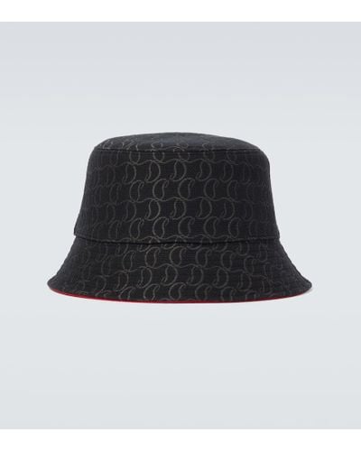 Christian Louboutin Bobino Canvas Bucket Hat - Black