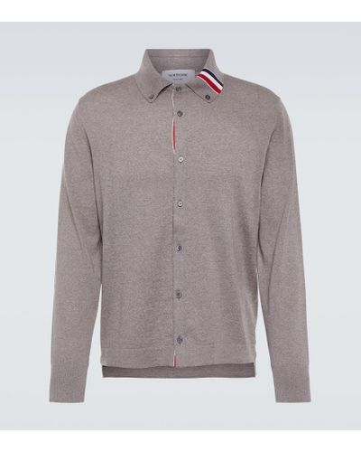 Thom Browne Cardigan in lana - Grigio