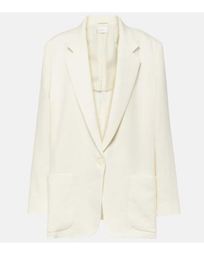 The Row Blazer oversized Enza de lino - Blanco