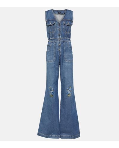 Etro Jumpsuit in jeans - Blu