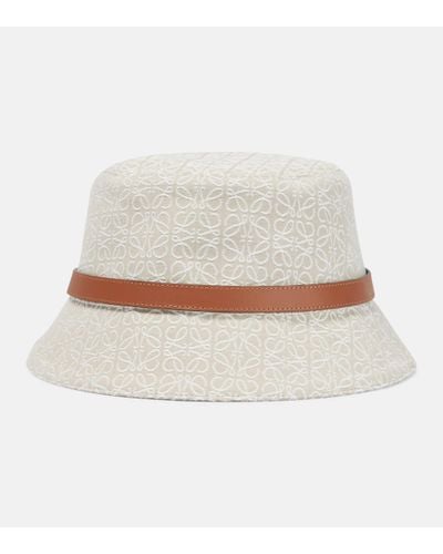 Loewe Anagram-motif Bucket Hat - White