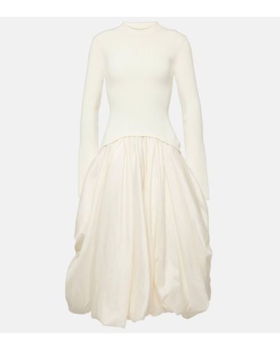 Jonathan Simkhai Kenlie Taffeta-trimmed Midi Dress - White
