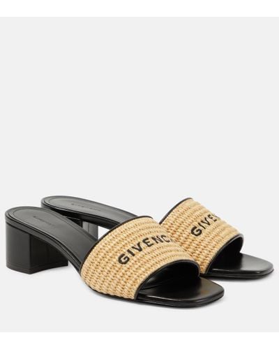 Givenchy 45 Logo Embroidered Mules - Black