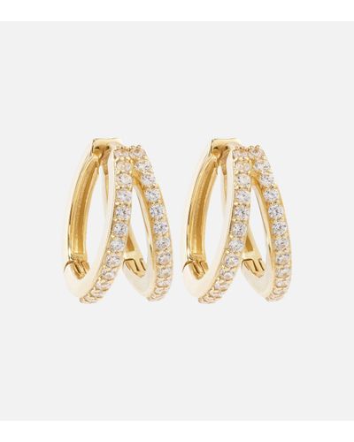 STONE AND STRAND Time 10kt Yellow Gold Earrings With Diamonds - Metallic