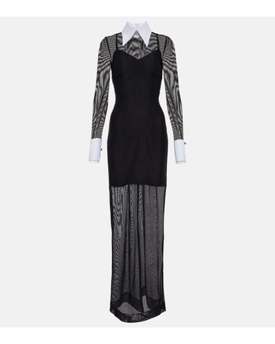 Dolce & Gabbana X Kim Kardashian – Robe longue en tulle - Noir