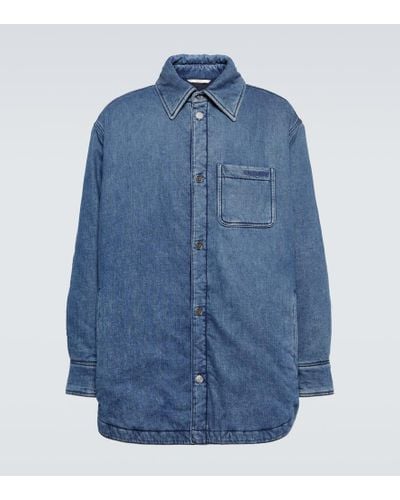 Valentino Bestickte Hemdjacke aus Denim - Blau