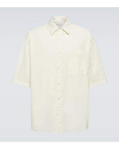 Lemaire Camisa oversized de mezcla de algodon - Blanco