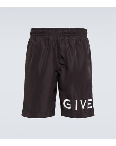 Givenchy Logo Swim Trunks - Black