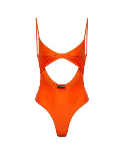 Jacquemus Le Maillot Aranja Cutout Swimsuit - Orange