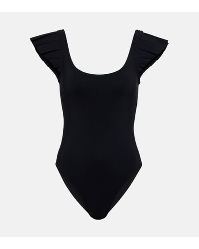 Karla Colletto Alora Ruffled Swimsuit - Black