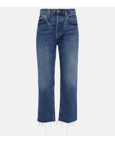 Citizens of Humanity Florence Mid-rise Straight Jeans - Blue