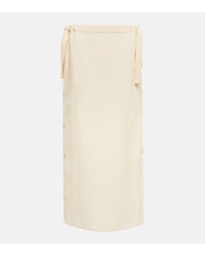 Totême Linen-blend Maxi Skirt - Natural