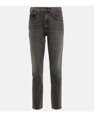 Agolde Mid-Rise Slim Jeans Merrel - Grau