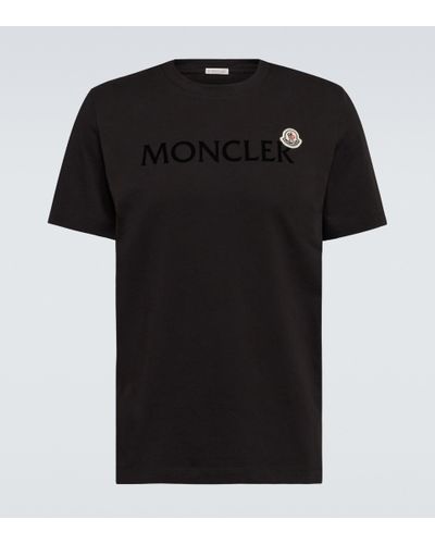 Moncler T-Shirt aus Baumwoll-Jersey - Schwarz