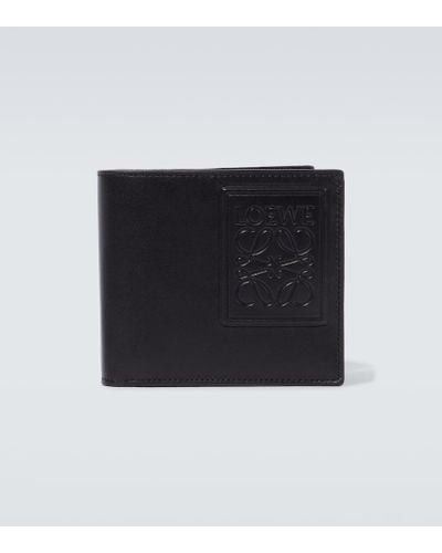 Loewe Portemonnaie Anagram aus Leder - Schwarz