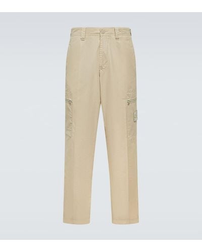 Stone Island Ghost Compass Cotton Straight Pants - Natural