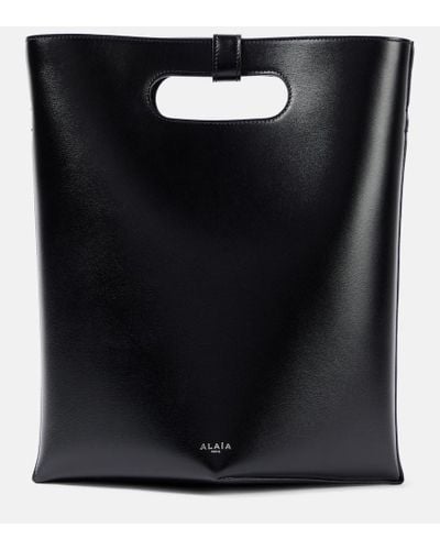 Alaïa Folded Leather Tote Bag - Black