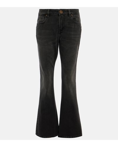 Balmain Western Low-rise Bootcut Jeans - Black