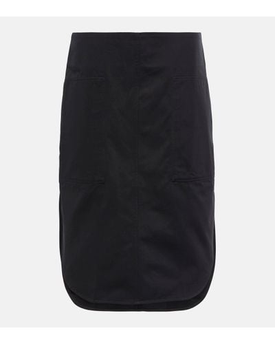 Totême Cotton Midi Skirt - Black