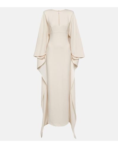 Roland Mouret Caped Cady Gown - Natural
