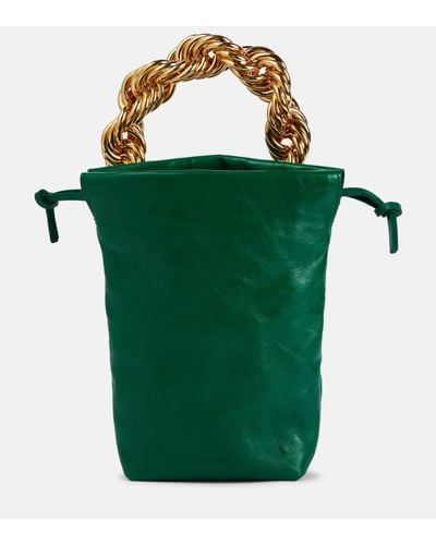 Jil Sander Small Leather Tote Bag - Green