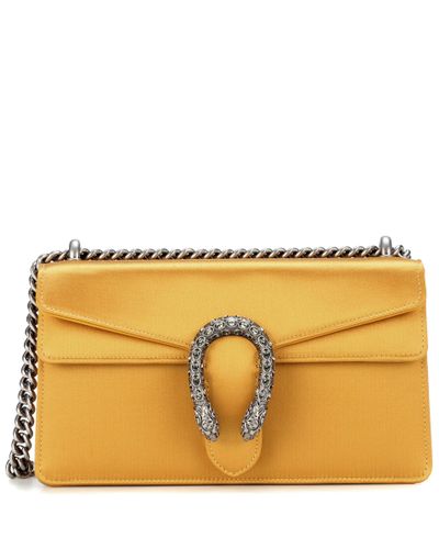 Gucci Dionysus Mini Satin Shoulder Bag - Yellow