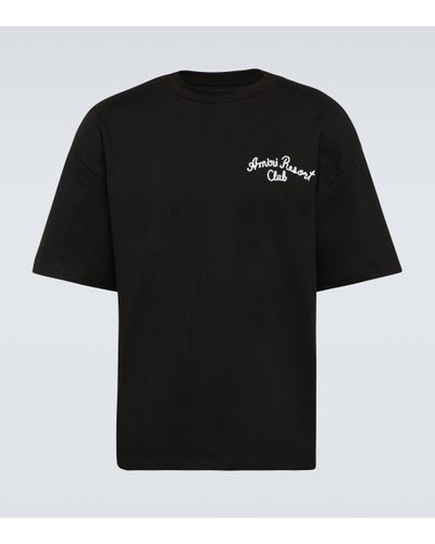 Amiri Printed Cotton-blend Jersey T-shirt - Black