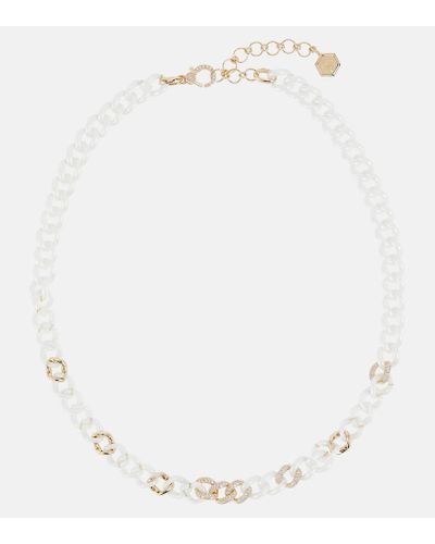 SHAY Collar Pave Medium de oro de 18 ct con diamantes - Blanco