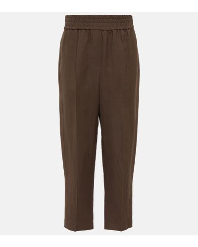 Brunello Cucinelli Pantalones tapered - Marrón