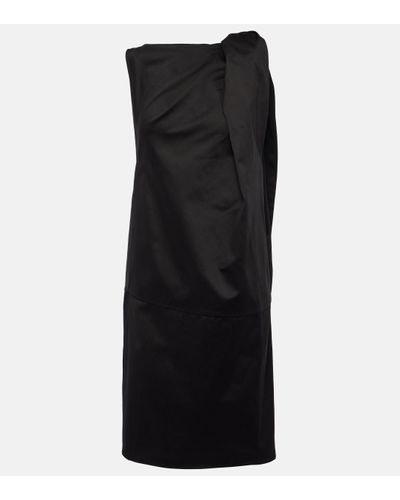 Totême Cotton And Linen Minidress - Black