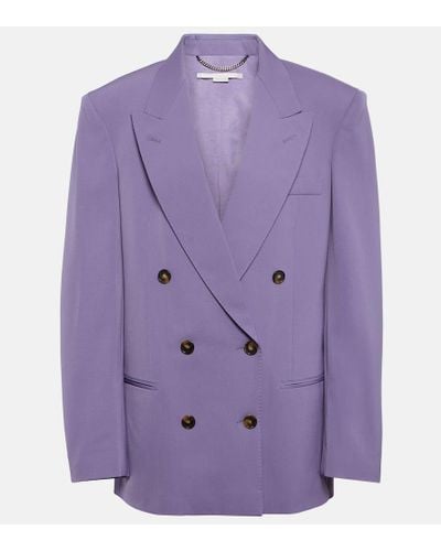 Stella McCartney Oversized Wool-blend Blazer - Purple