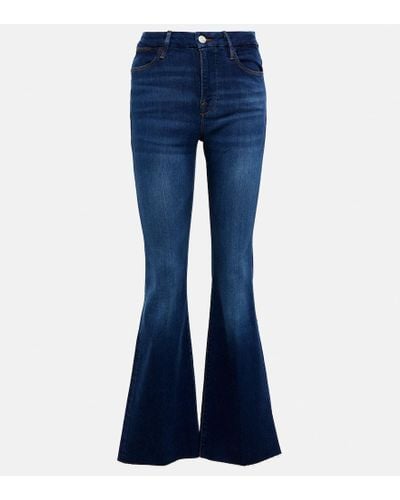 FRAME Wide-leg Flare Jeans - Blue