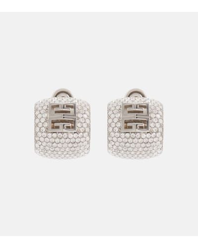 Givenchy Ohrringe 4G mit Kristallen - Weiß