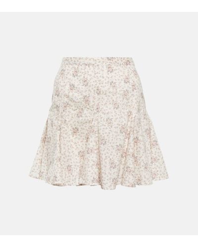 Polo Ralph Lauren Floral Cotton Miniskirt - Natural