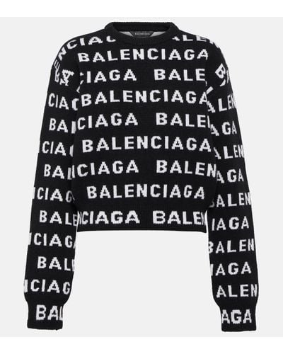 Balenciaga Knitwear > round-neck knitwear - Noir