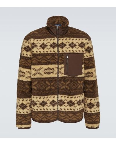 Polo Ralph Lauren Jacquard Fleece Jacket - Brown