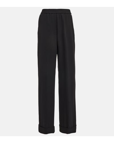 Dolce & Gabbana X Kim Straight Wool Trousers - Black