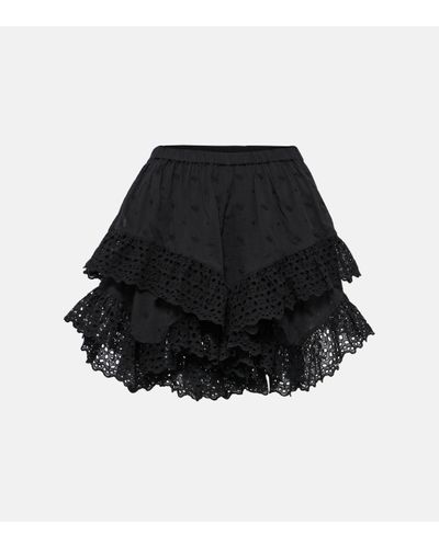 Isabel Marant Mini-jupe Sukira en coton - Noir