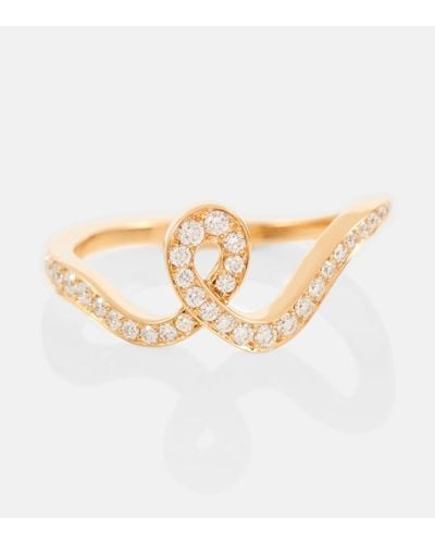 Sophie Bille Brahe Ring Ruban de Diamant aus 18kt Gelbgold mit Diamanten - Weiß